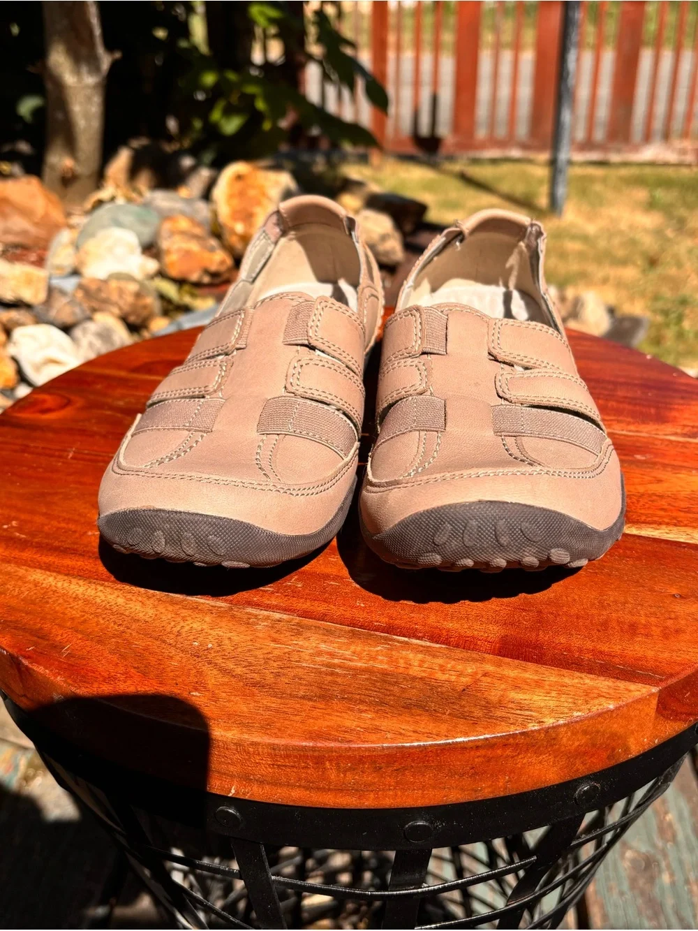 Clarks Women’s Casual Slip-On Shoes in Taupe Beige
